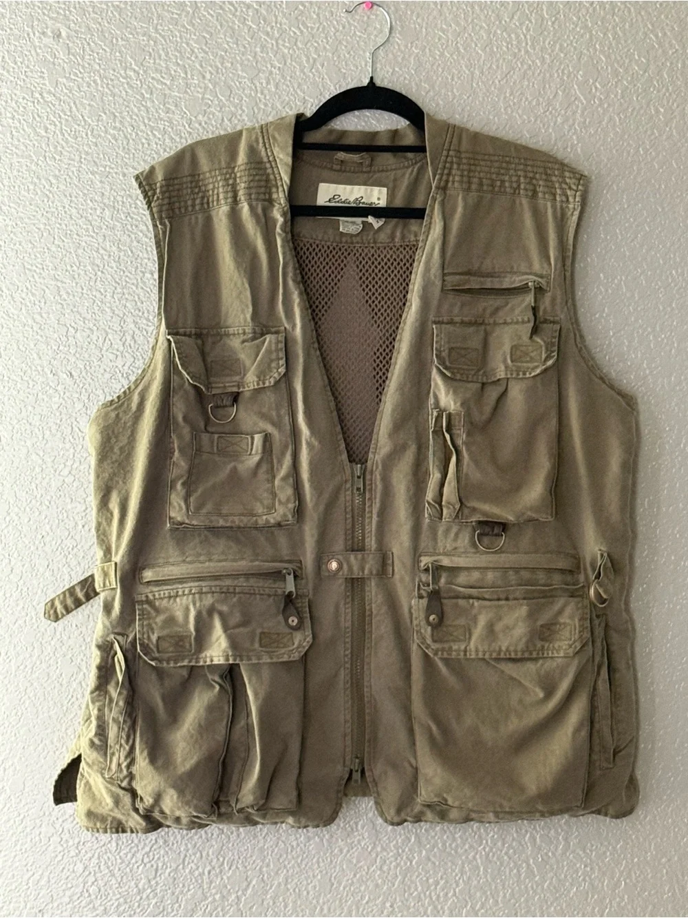 Eddie Bauer Vintage Utility Fishing Photographer Vest Khaki Men’s M Gorpcore